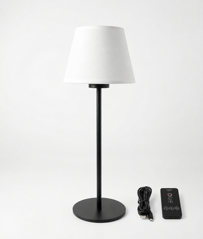 Arden Portable Lamp - Tapered Drum Fabric Shade - Set of 2