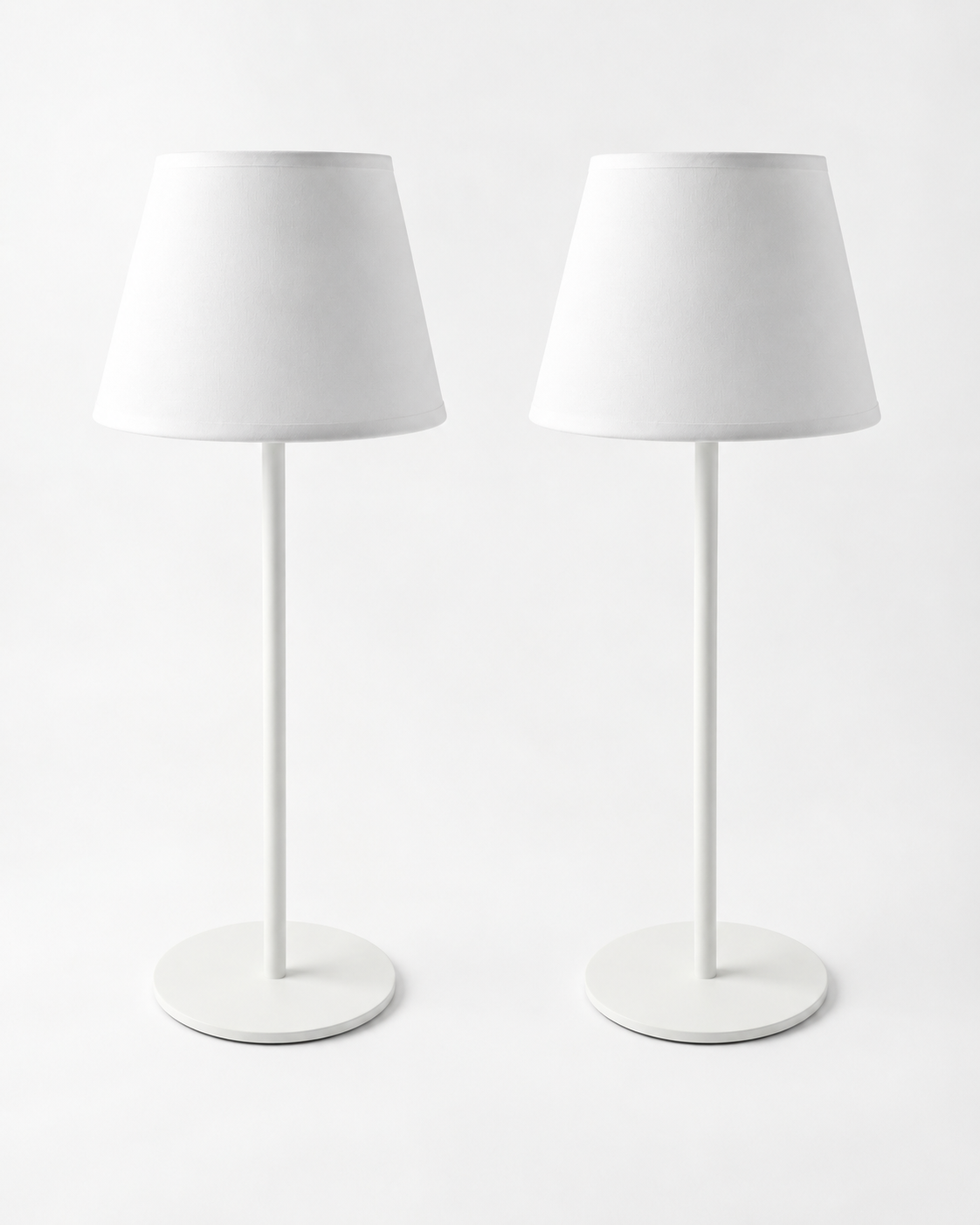 Arly Portable Lamp - Tapered Drum Fabric Shade - Set of 2