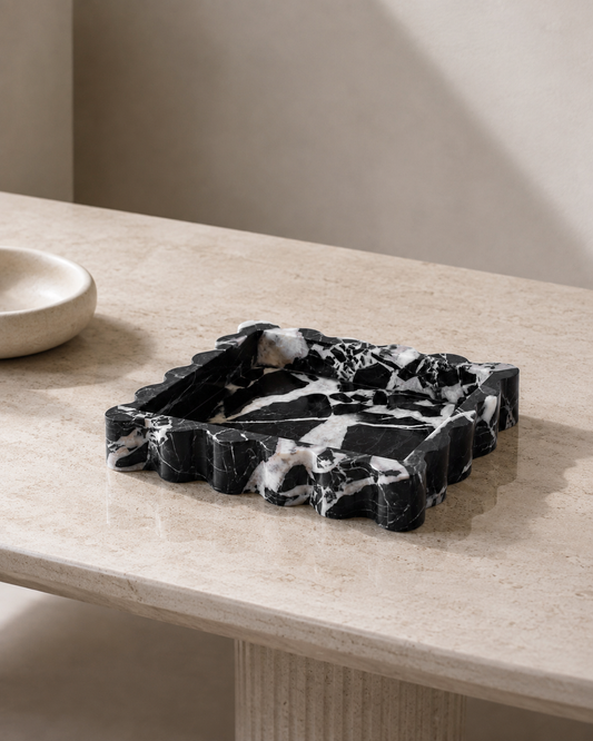 The Sierra Tray - Black Bulgari Marble