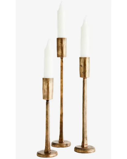 Dante Hand Forged Iron Candlestands: Black