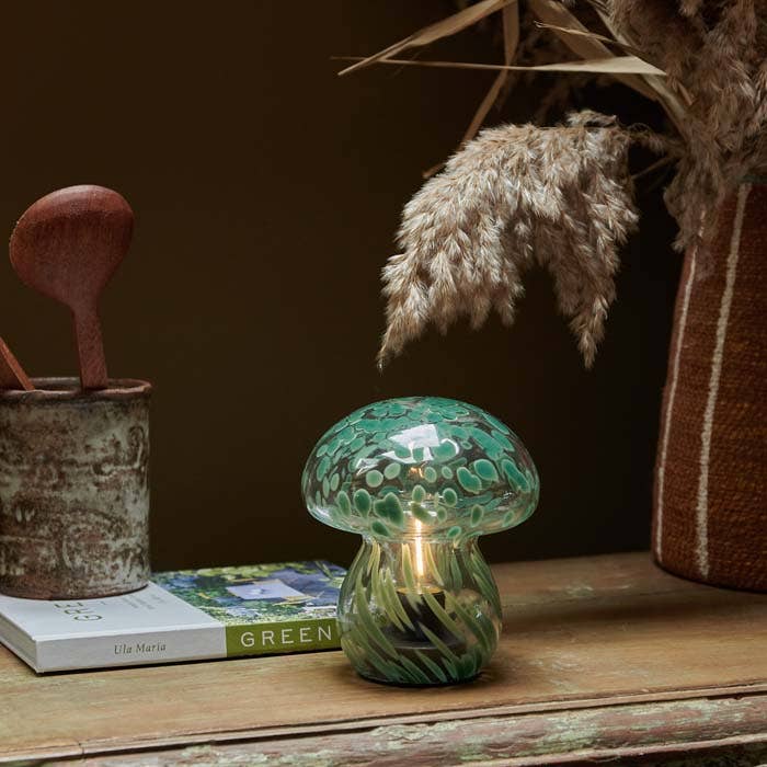 Mushroom Portable Table Lamp - Forest Green