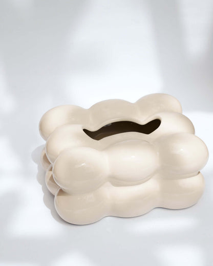The Bubble Tissue Box - Milky White