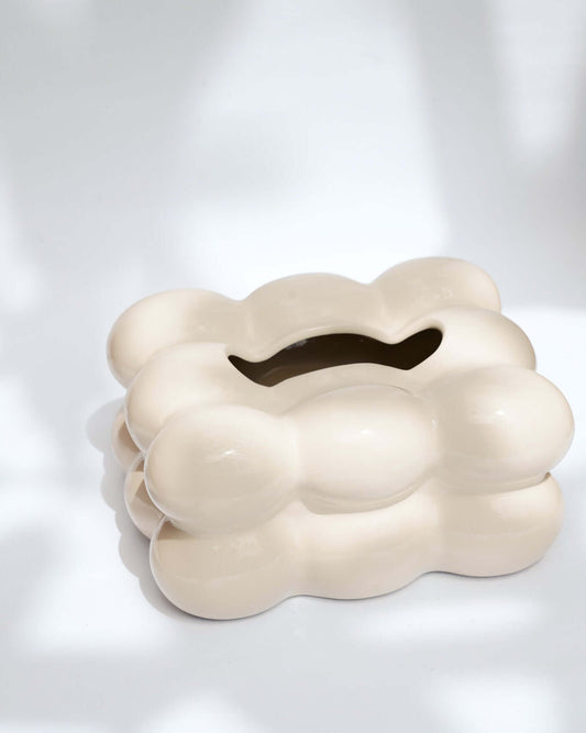 The Bubble Tissue Box - Milky White