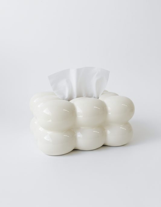 Bubble Tissue Box - Ivory