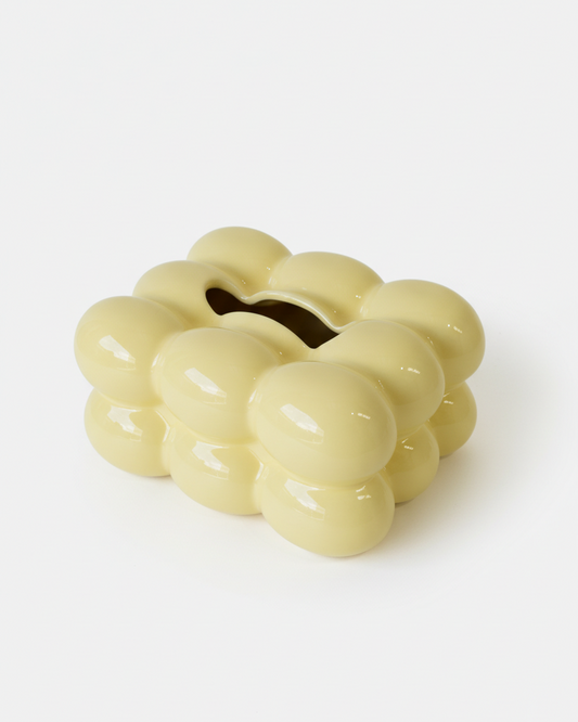 Bubble Tissue Box - Butter Yellow
