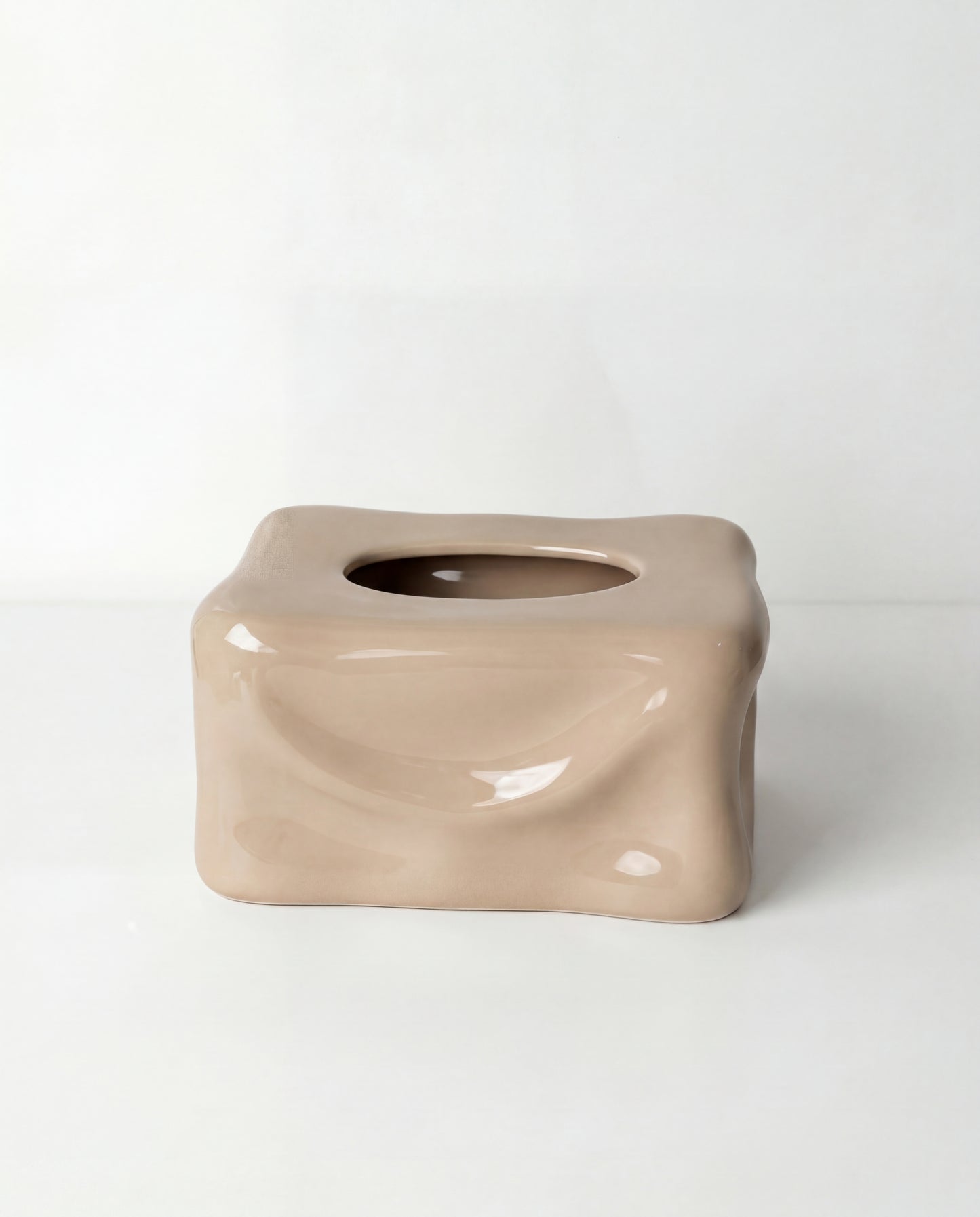 Ripple Tissue Box - Coffee